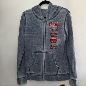 M size Chicago Cubs zip up sweater. Super cute for layering on!